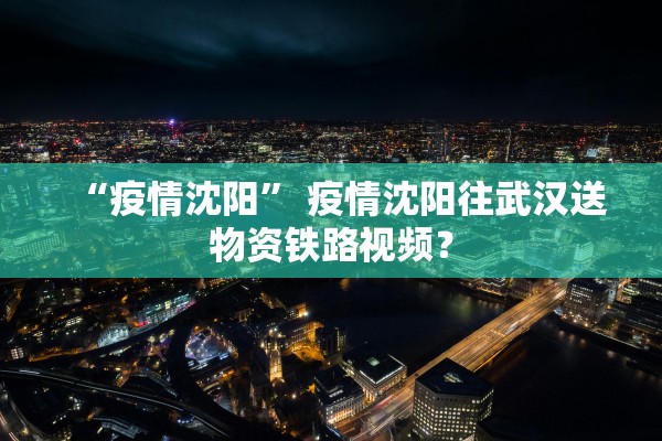 “疫情沈阳” 疫情沈阳往武汉送物资铁路视频？