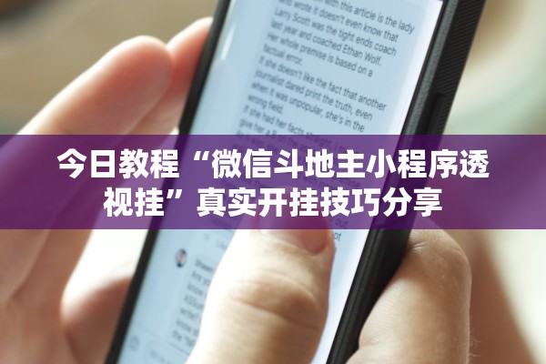 今日教程“微信斗地主小程序透视挂”真实开挂技巧分享