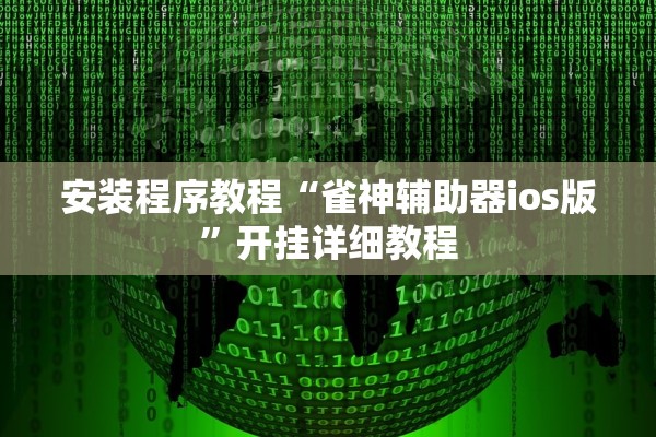 安装程序教程“雀神辅助器ios版”开挂详细教程