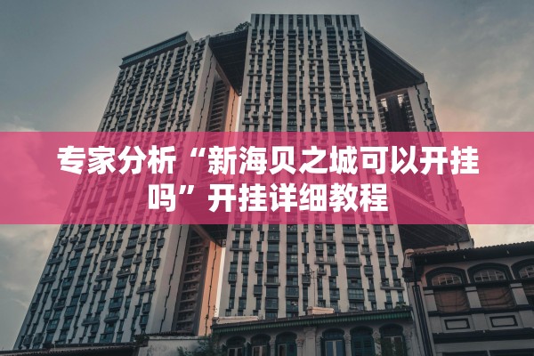 专家分析“新海贝之城可以开挂吗”开挂详细教程