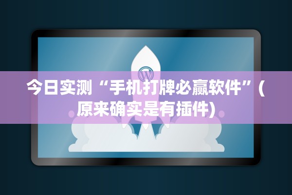 今日实测“手机打牌必赢软件”(原来确实是有插件)