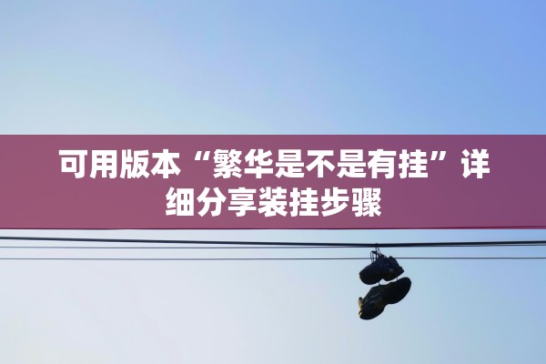 可用版本“繁华是不是有挂”详细分享装挂步骤