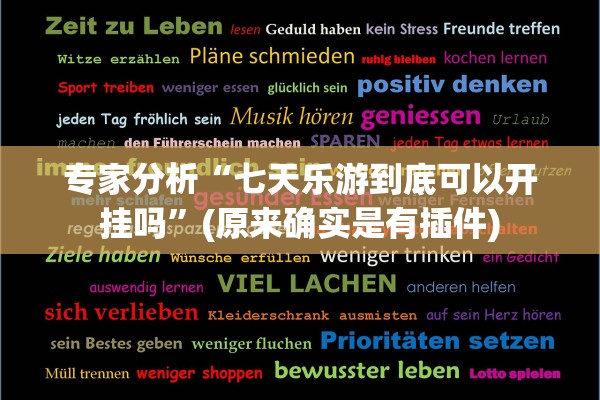 专家分析“七天乐游到底可以开挂吗	”(原来确实是有插件)