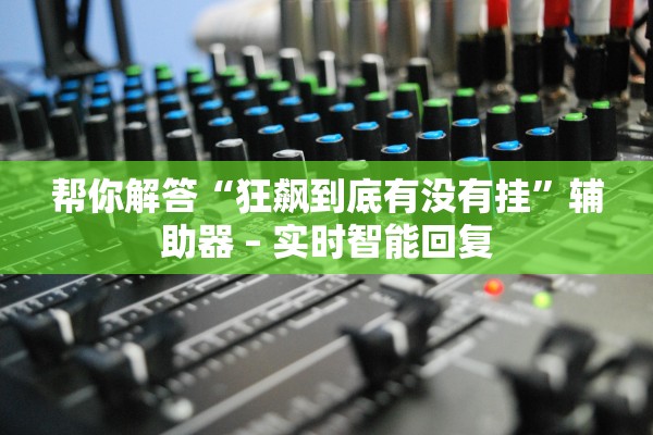 帮你解答“狂飙到底有没有挂”辅助器 – 实时智能回复