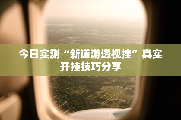 今日实测“新道游透视挂	”真实开挂技巧分享