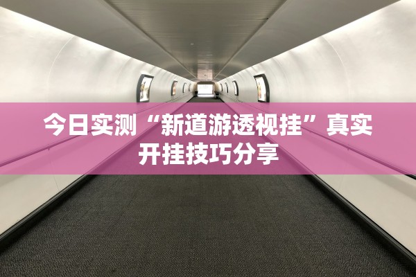 今日实测“新道游透视挂”真实开挂技巧分享