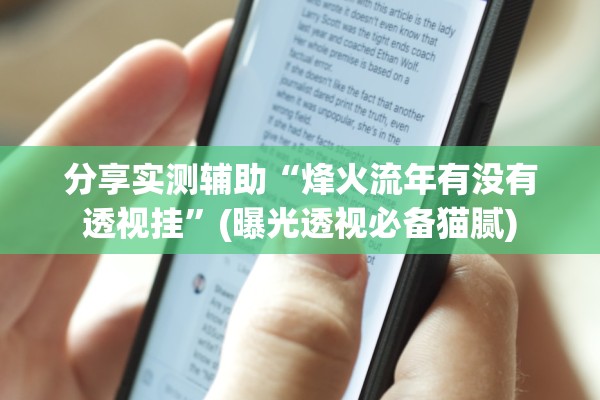 分享实测辅助“烽火流年有没有透视挂”(曝光透视必备猫腻)