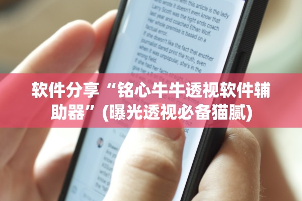 软件分享“铭心牛牛透视软件辅助器”(曝光透视必备猫腻)