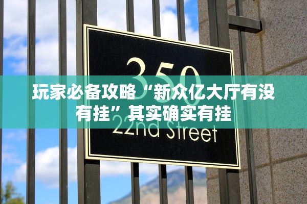 玩家必备攻略“新众亿大厅有没有挂”其实确实有挂