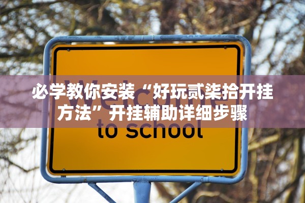必学教你安装“好玩贰柒拾开挂方法”开挂辅助详细步骤