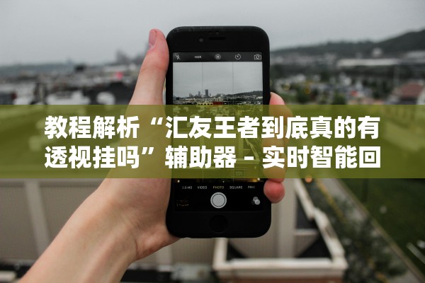 教程解析“汇友王者到底真的有透视挂吗	”辅助器 – 实时智能回复