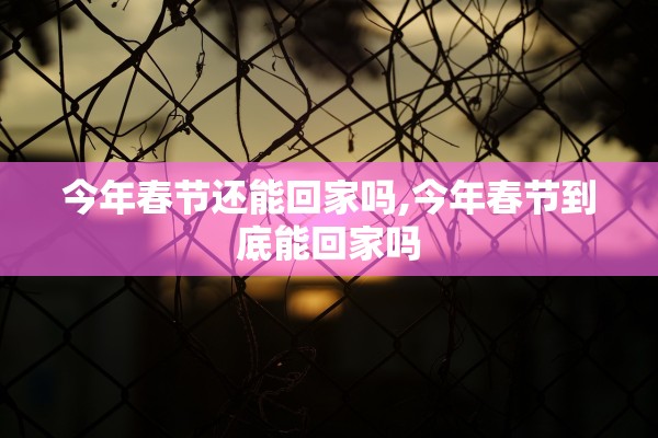 今年春节还能回家吗,今年春节到底能回家吗