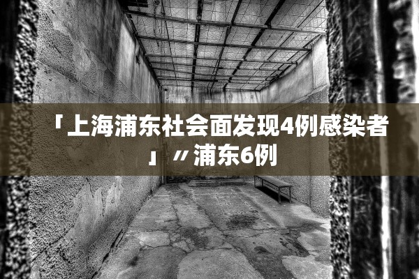 「上海浦东社会面发现4例感染者」〃浦东6例