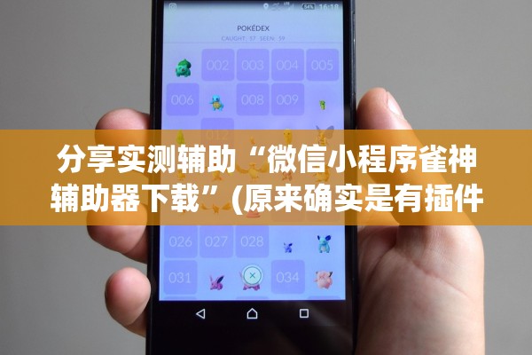 分享实测辅助“微信小程序雀神辅助器下载”(原来确实是有插件)