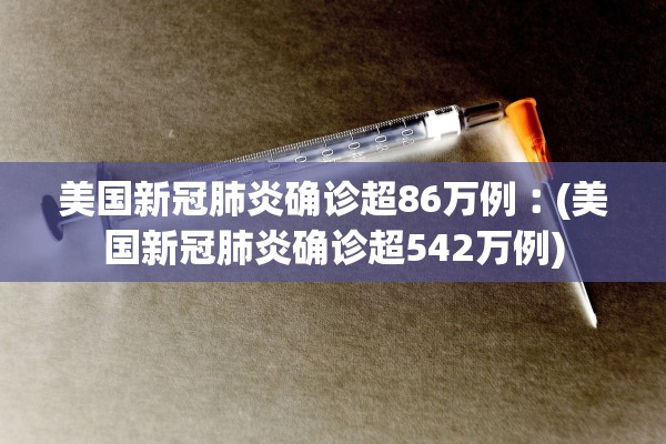 美国新冠肺炎确诊超86万例︰(美国新冠肺炎确诊超542万例)