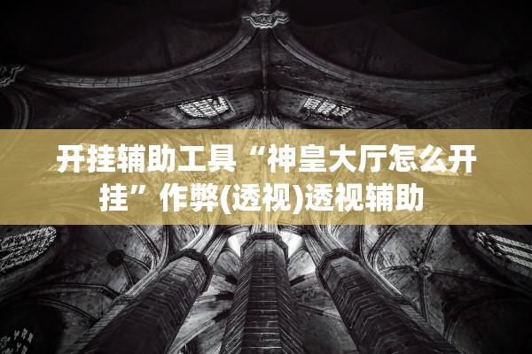 开挂辅助工具“神皇大厅怎么开挂”作弊(透视)透视辅助 