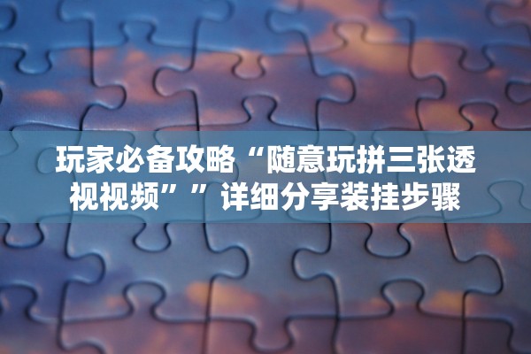 玩家必备攻略“随意玩拼三张透视视频””详细分享装挂步骤