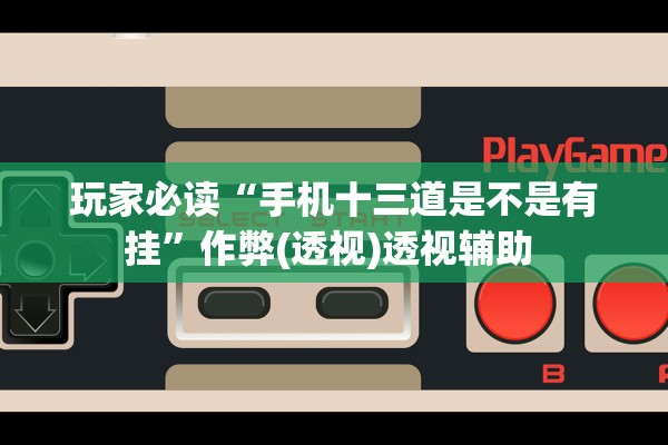 玩家必读“手机十三道是不是有挂”作弊(透视)透视辅助 