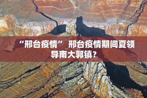 “邢台疫情	” 邢台疫情期间夏领导南大郭镇？