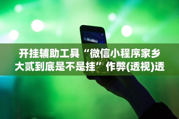 开挂辅助工具“微信小程序家乡大贰到底是不是挂”作弊(透视)透视辅助 