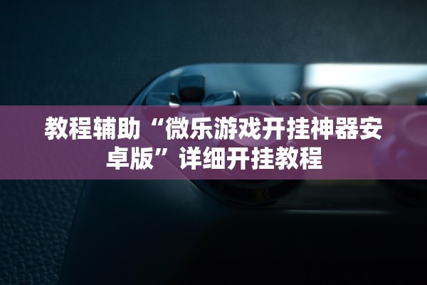 教程辅助“微乐游戏开挂神器安卓版”详细开挂教程