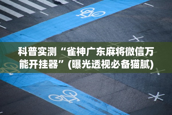 科普实测“雀神广东麻将微信万能开挂器”(曝光透视必备猫腻)