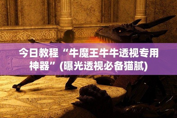 今日教程“牛魔王牛牛透视专用神器	”(曝光透视必备猫腻)