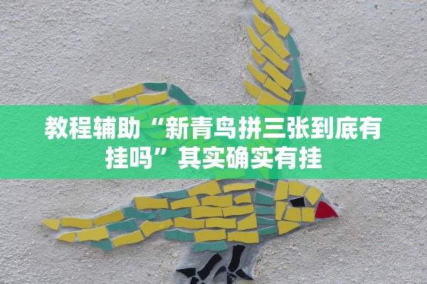 教程辅助“新青鸟拼三张到底有挂吗”其实确实有挂