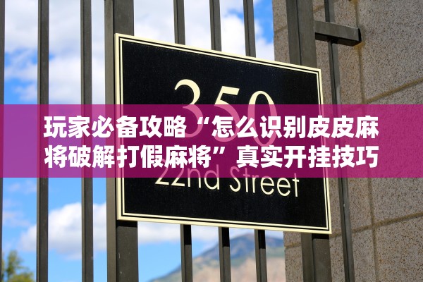 玩家必备攻略“怎么识别皮皮麻将破解打假麻将	”真实开挂技巧分享