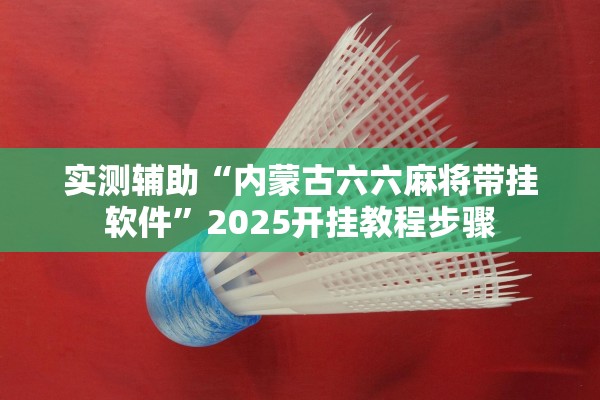 实测辅助“内蒙古六六麻将带挂软件”2025开挂教程步骤