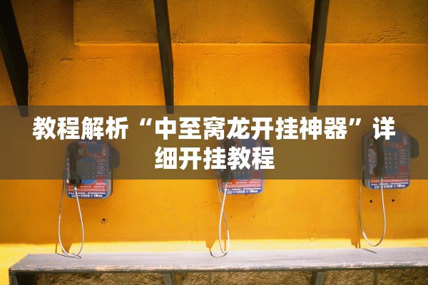 教程解析“中至窝龙开挂神器”详细开挂教程