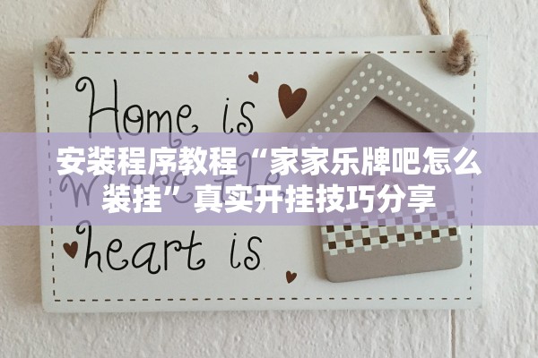 安装程序教程“家家乐牌吧怎么装挂”真实开挂技巧分享
