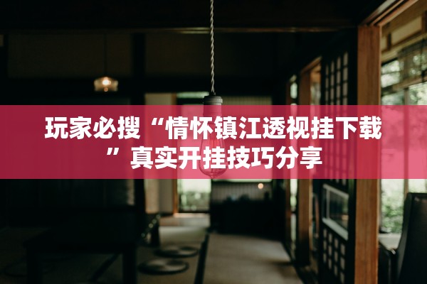 玩家必搜“情怀镇江透视挂下载”真实开挂技巧分享