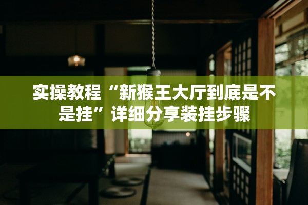 实操教程“新猴王大厅到底是不是挂	”详细分享装挂步骤