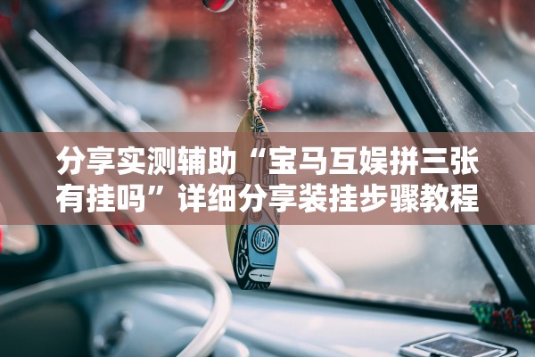 分享实测辅助“宝马互娱拼三张有挂吗”详细分享装挂步骤教程