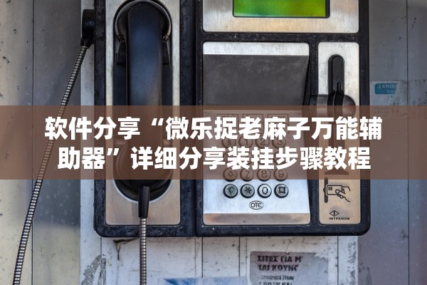 软件分享“微乐捉老麻子万能辅助器”详细分享装挂步骤教程
