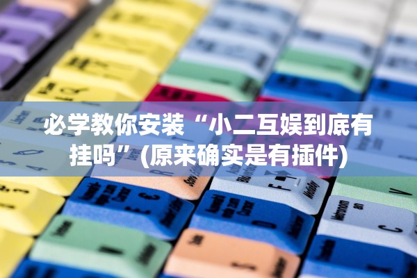 必学教你安装“小二互娱到底有挂吗”(原来确实是有插件)
