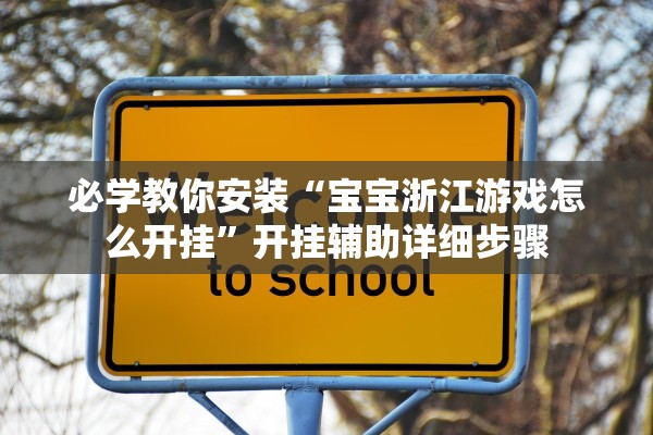 必学教你安装“宝宝浙江游戏怎么开挂”开挂辅助详细步骤