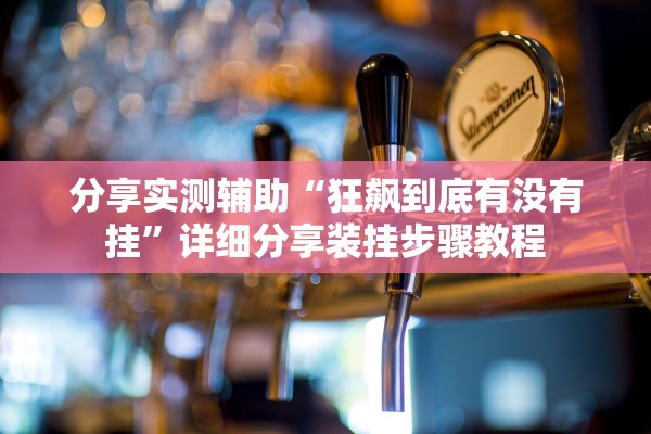 分享实测辅助“狂飙到底有没有挂”详细分享装挂步骤教程