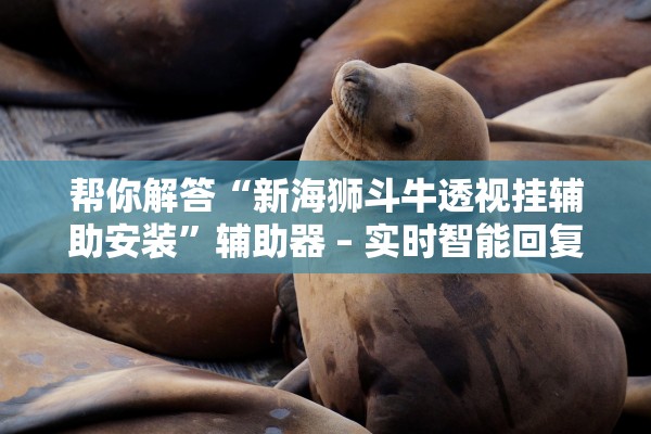 帮你解答“新海狮斗牛透视挂辅助安装”辅助器 – 实时智能回复