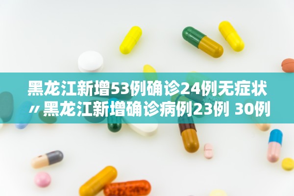 黑龙江新增53例确诊24例无症状〃黑龙江新增确诊病例23例 30例无症状
