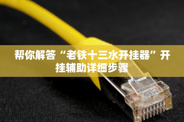 帮你解答“老铁十三水开挂器”开挂辅助详细步骤
