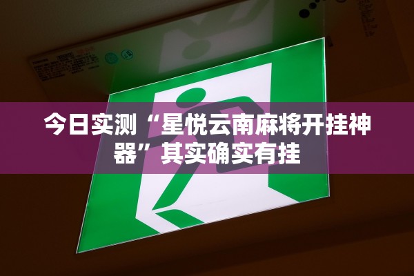 今日实测“星悦云南麻将开挂神器”其实确实有挂