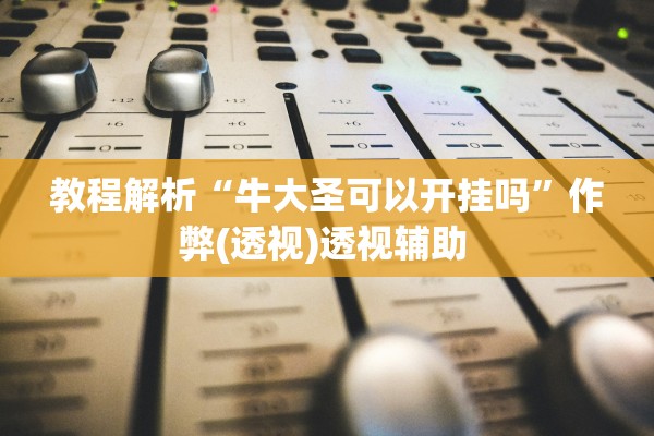 教程解析“牛大圣可以开挂吗”作弊(透视)透视辅助 