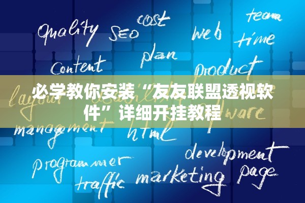 必学教你安装“友友联盟透视软件	”详细开挂教程
