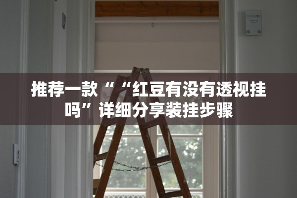 推荐一款““红豆有没有透视挂吗”详细分享装挂步骤