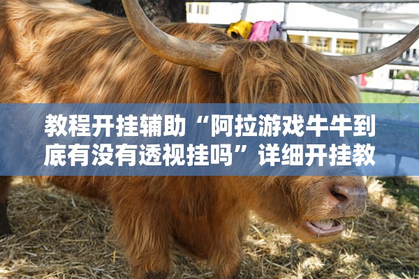 教程开挂辅助“阿拉游戏牛牛到底有没有透视挂吗”详细开挂教程