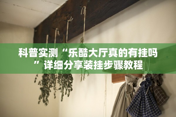 科普实测“乐酷大厅真的有挂吗”详细分享装挂步骤教程