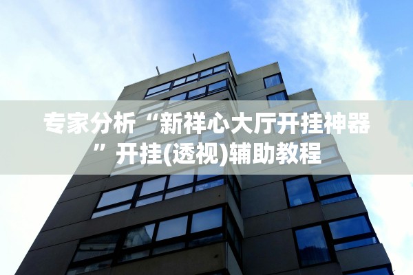 专家分析“新祥心大厅开挂神器”开挂(透视)辅助教程