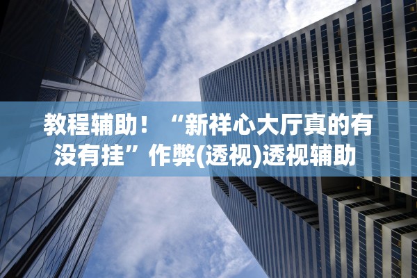 教程辅助！“新祥心大厅真的有没有挂”作弊(透视)透视辅助 